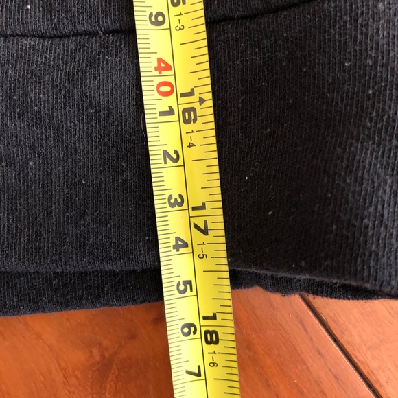 Pink Crop Sweatshirt Black hoodie long sleeve cozy comfy trendy sz S - Picture 4 of 4